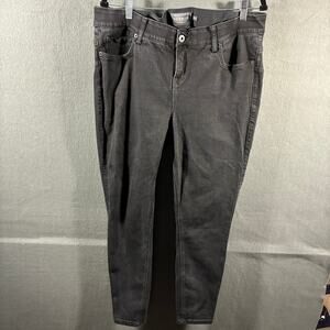 torrid women jeans 18 black high rise skinny stretch grunge punk goth skater